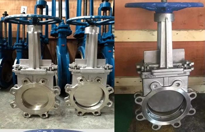 Van cửa dao inox DN300