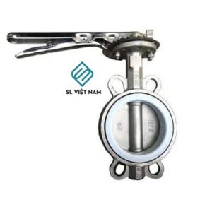 Van bướm tay gạt inox DN100