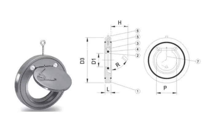 Cấu tạo van một chiều inox dạng treo